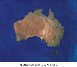 Australia map with satellite view design style.