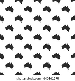 Australia map seamless pattern, isolated on white background. Vector illustration, easy to edit.