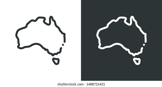 Australia Map Sign Icon Vector
