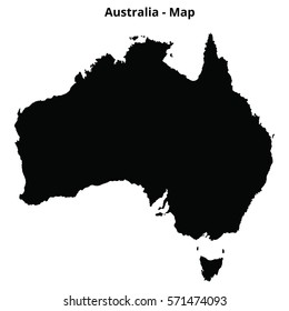 Australia Map - Silhouette