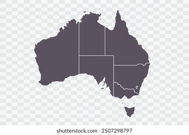 Australia Map Smoke Color on White Background quality files Png