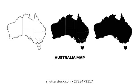 Australische Karte mit Highlights
