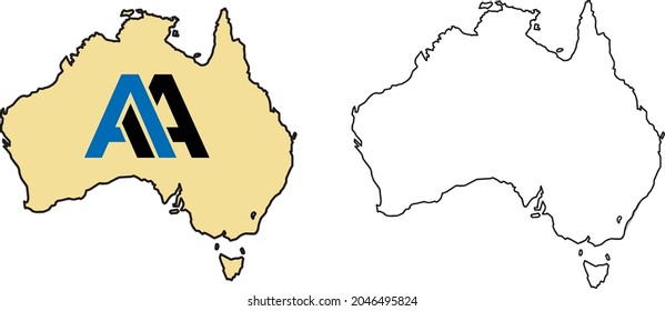 Australia Map Vector Australian Map Vector Stock Vector Royalty Free   Australia Map Vector Australian Design 260nw 2046495824 