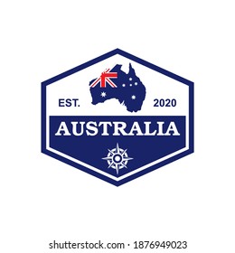 Vector de mapas de Australia, logotipo de país