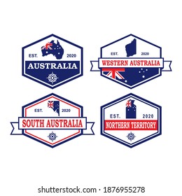 Australia Map Vector , Country Logo