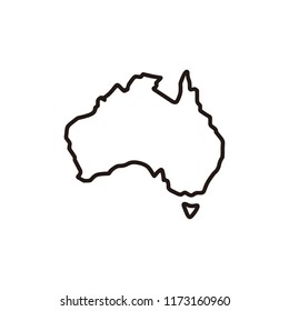 Australia map vector design illustration