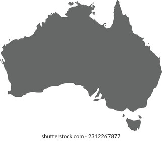 Australia map vector with flag