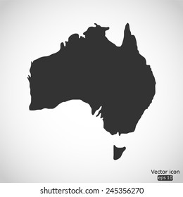 Australia Map Vector Icon