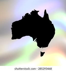 Australia map vector icon