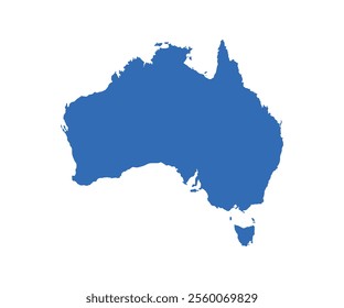 Australia Map vector icon. Minimalistic Colorful Map of Australia.