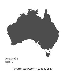 Australia map vector illustration.