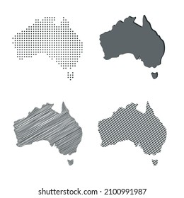 australia map vector illustration, australian continent map