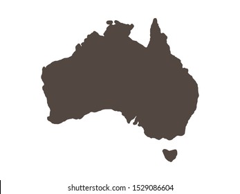 Australia map Vector illustration eps 10
