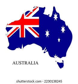 Australia map vector illustration. Global economy. Famous country. Oceania region