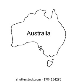 Australia map vector illustration on white background 