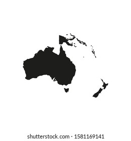 Australia map vector, on white background, vector illustration.