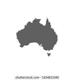 australia map vector on white background.