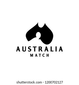Australia match logo vector graphic design industrial logo