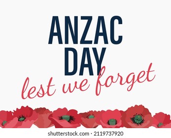 Australia Memorial Day Card Memorial Day Stock Vector (Royalty Free ...