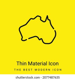 Australia minimal bright yellow material icon