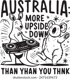 Australia More Upside Down Than You Think Vector