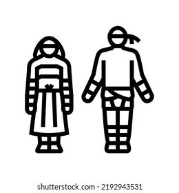 australia national clothes line icon vector. australia national clothes sign. isolated contour symbol black illustration
