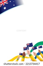 Australia National Day Celebration Poster with National Flag of Australia