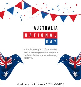 Australia National Day Vector Template Design Illustration