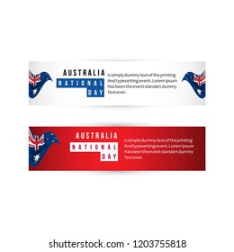 Australia National Day Vector Template Design Illustration