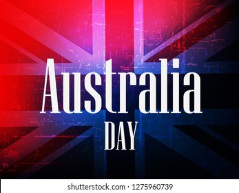 Australia National Flag Background Vector Illustration for Happy Australia Day Celebration.