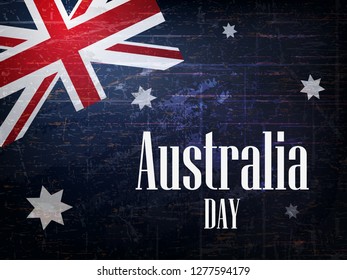 Australia National Flag Background Vector Illustration for Happy Australia Day Celebration.
