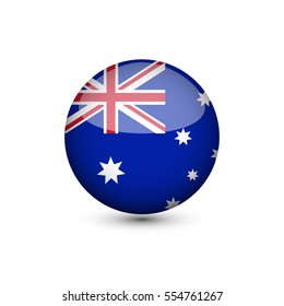 Australia National Flag Button Icon