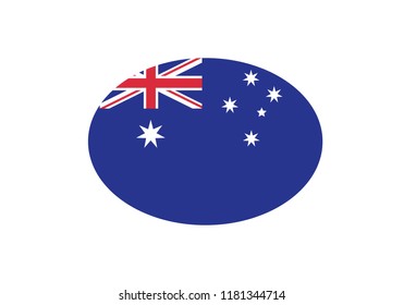 Australia national flag circle shape country emblem state symbol
