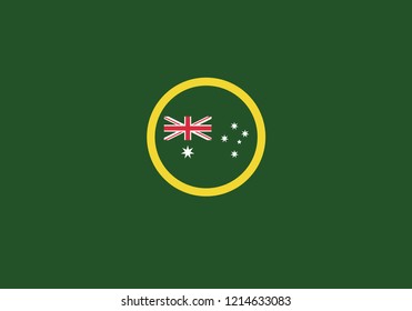 Australia national flag circle shape country emblem state symbol