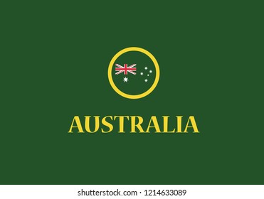 Australia national flag circle shape country emblem state symbol