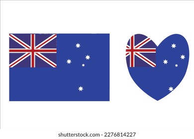 Australia national flag in exact proportions - Vector illustration Vector