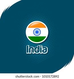 Australia National Flag Icon Vector Design. Circle logo of australia national flag