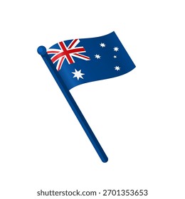 Bandera nacional de Australia aislada, Ilustración vectorial	