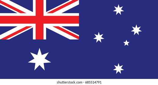 Australia National Flag. Vector.