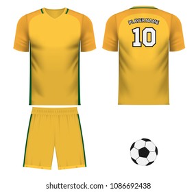 Australia national soccer team shirt in generic country colors for fan apparel