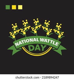 Australia National Wattle Day Green And Yellow Color