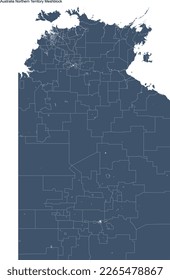 Australia Northern Territory map with meshblock