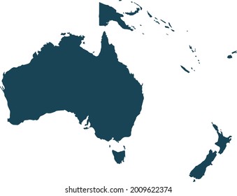 australia oceania vector map continent