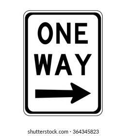 Australia One Way Right Sign