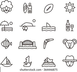 AUSTRALIA outline icons