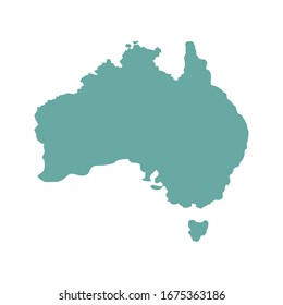 Australia esboza el mapa mundial, ilustración vectorial aislada en blanco. Mapa del continente australiano. 