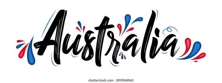 Australia Patriotic Banner design Australian flag colors vector illustration