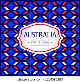 Australia Pattern, Background Texture and emblem with the colors of the flag of Australia