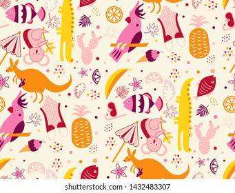 Australia pattern seamless design graphic