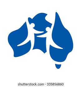 australia and people logo vector. logo template.